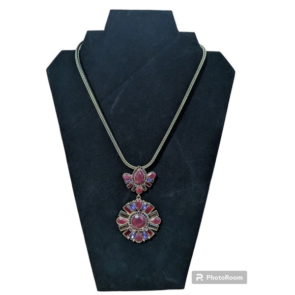 Beautiful Jade and Jasper Necklace /Pendant 12" Long - Picture 1 of 6